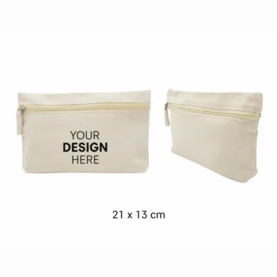 Cotton Pouch with zipper