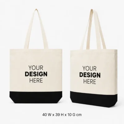 Cotton Bag with Jute Base 350gsm