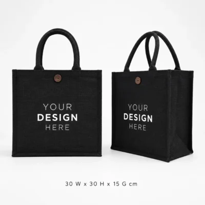 Jute Bag laminated with button