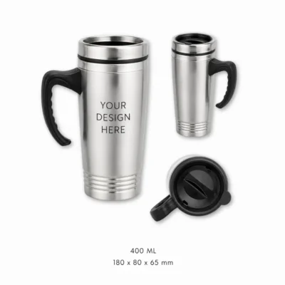 Stainless Steel Travel Mug with Handle