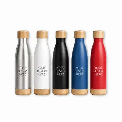 Bamboo Lid & Base Insulated Water Bottle