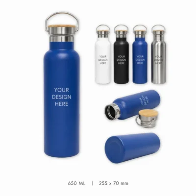 Stainless Steel Bottle with Bamboo Lid