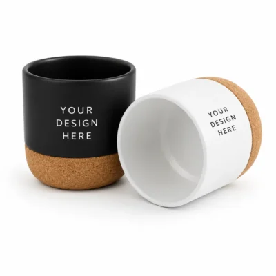 Matte Ceramic Cup with Cork Base