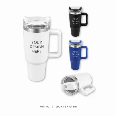 Stainless Steel Travel Tumbler with Handle