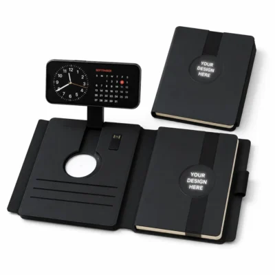 Wireless Charging Organizer with Notebook