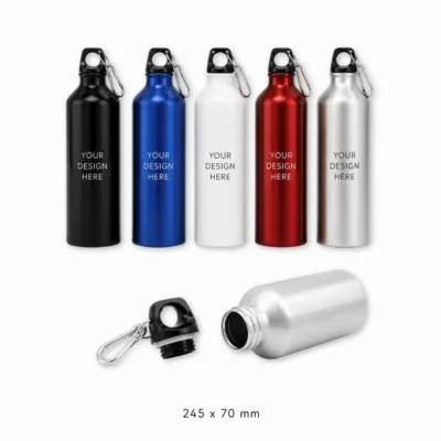 Aluminium Sports Water Bottle with Carabiner