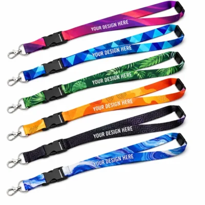 Customized Full-Colour Sublimation Breakaway Lanyard with Metal Clip