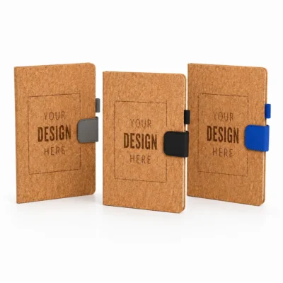 Eco-Friendly Cork Notebook with Magnetic Closure