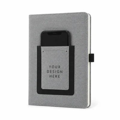 Fabric Notebook with Front Pocket