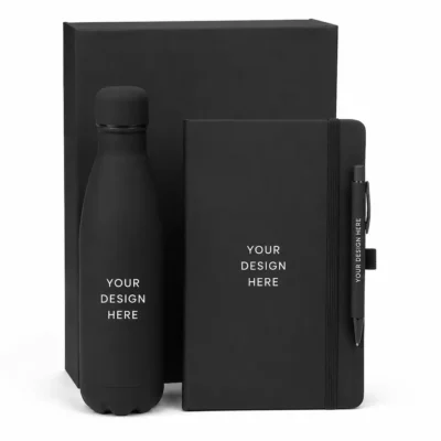 Executive 3-Piece Gift Set with 500ml Vacuum Bottle, A5 Notebook & Metal Pen