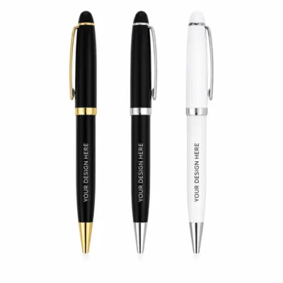 Luxury Metal Twist Ballpoint Pen with Chrome Clip