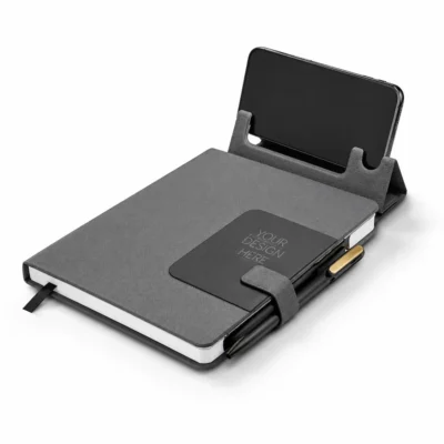 Premium Notebook with Phone Stand & Card Holder