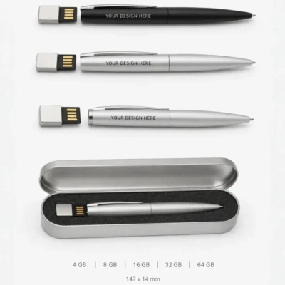 Pull-Out USB Flash Drive Pen with Gift Case
