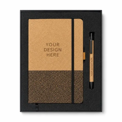 Recycled Coffee Cork Notebook & Pen Gift Set