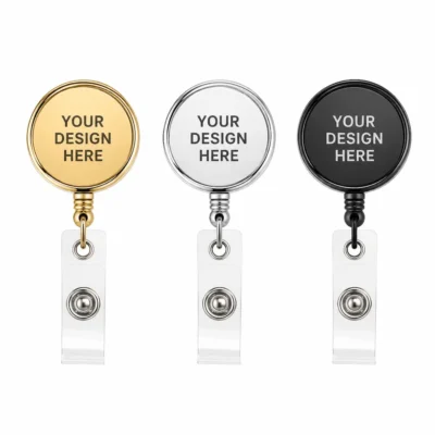 Round Metal Reel Badge