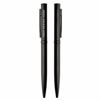 Slim Black Matte Metal Ballpoint Pen