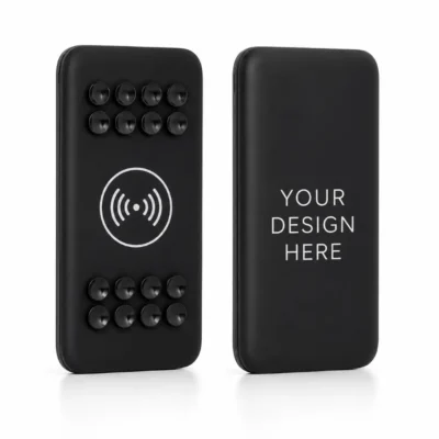 10,000mAh Wireless Power Bank with Suction Grip & Light-Up Logo