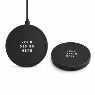 15W Round Wireless Charging Pad with Light-Up Logo