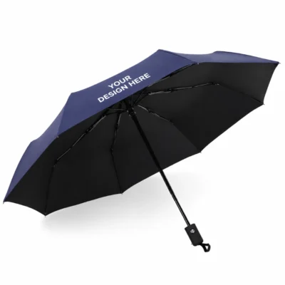 8-Rib Black-Coated UV Protection Folding Umbrella