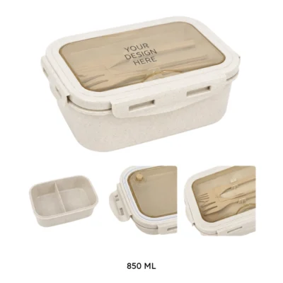 Wheat Straw Lunch Box with Cutlery