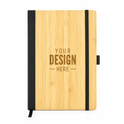 Bamboo Notebook with Pen Loop & Bookmark