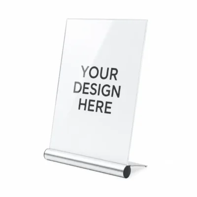 Acrylic Sign Holder with Aluminium Base