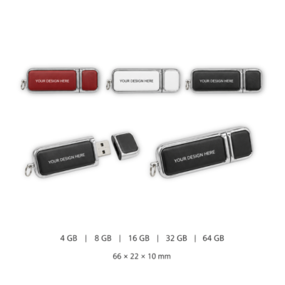 Cap-Style Leather USB Flash Drive Keychain