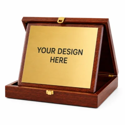 Horizontal Wooden Plaque with Presentation Box