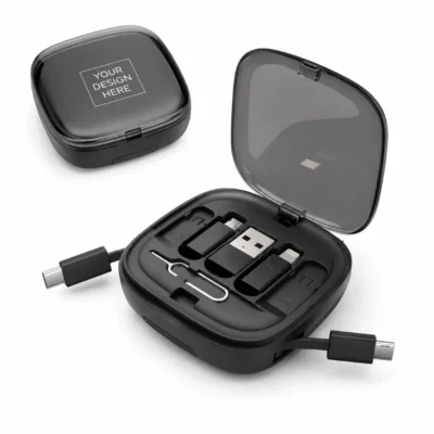 Multi-Device USB Charging Cable Kit with Adapter Storage Case