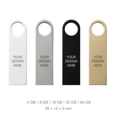 Round Loop Mini Metal USB Flash Drive