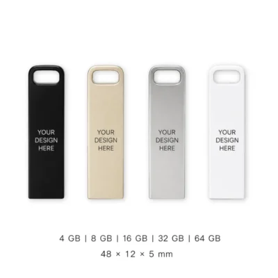 Slim Rectangular Metal USB Flash Drive