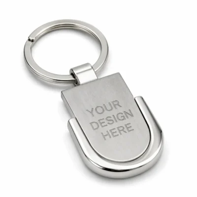 U-Shaped Metal Keychain
